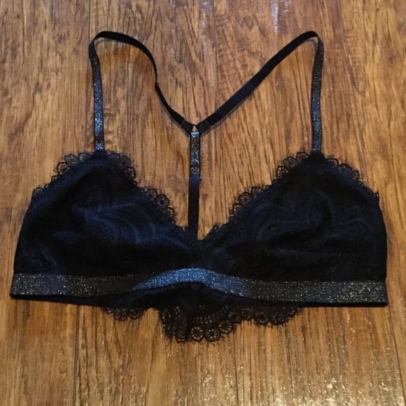 NWT Free People Swept Away Black Soft Bralette - Picture 4 of 7